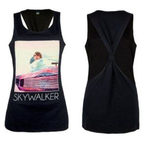 Star Wars Luke Skywalker Knotted Back Raw Hem Tank